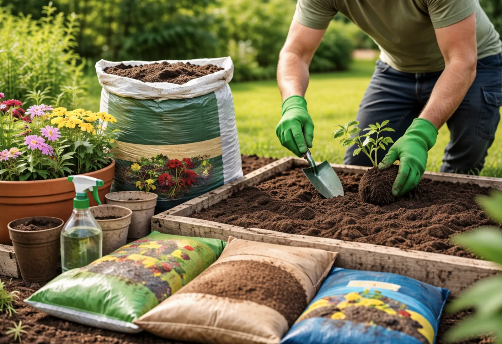 Substratos y tierras para jardinería profesional
